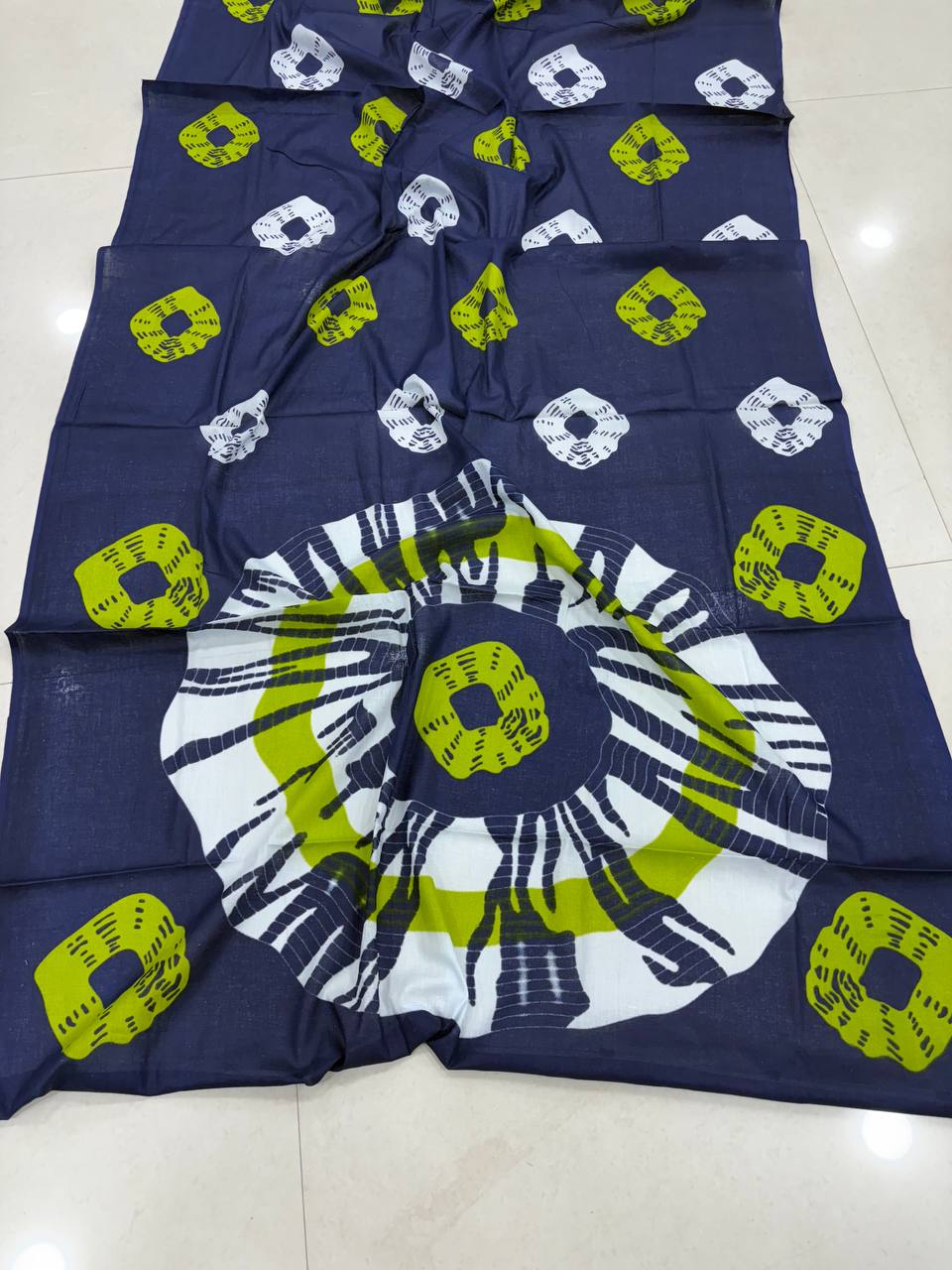 Mulmul Cotton Tie-dye Printed Saree