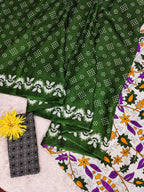 Mulmul Cotton Chunari Hand Block Print Saree
