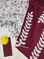 Mulmul Cotton Block Printed Saree