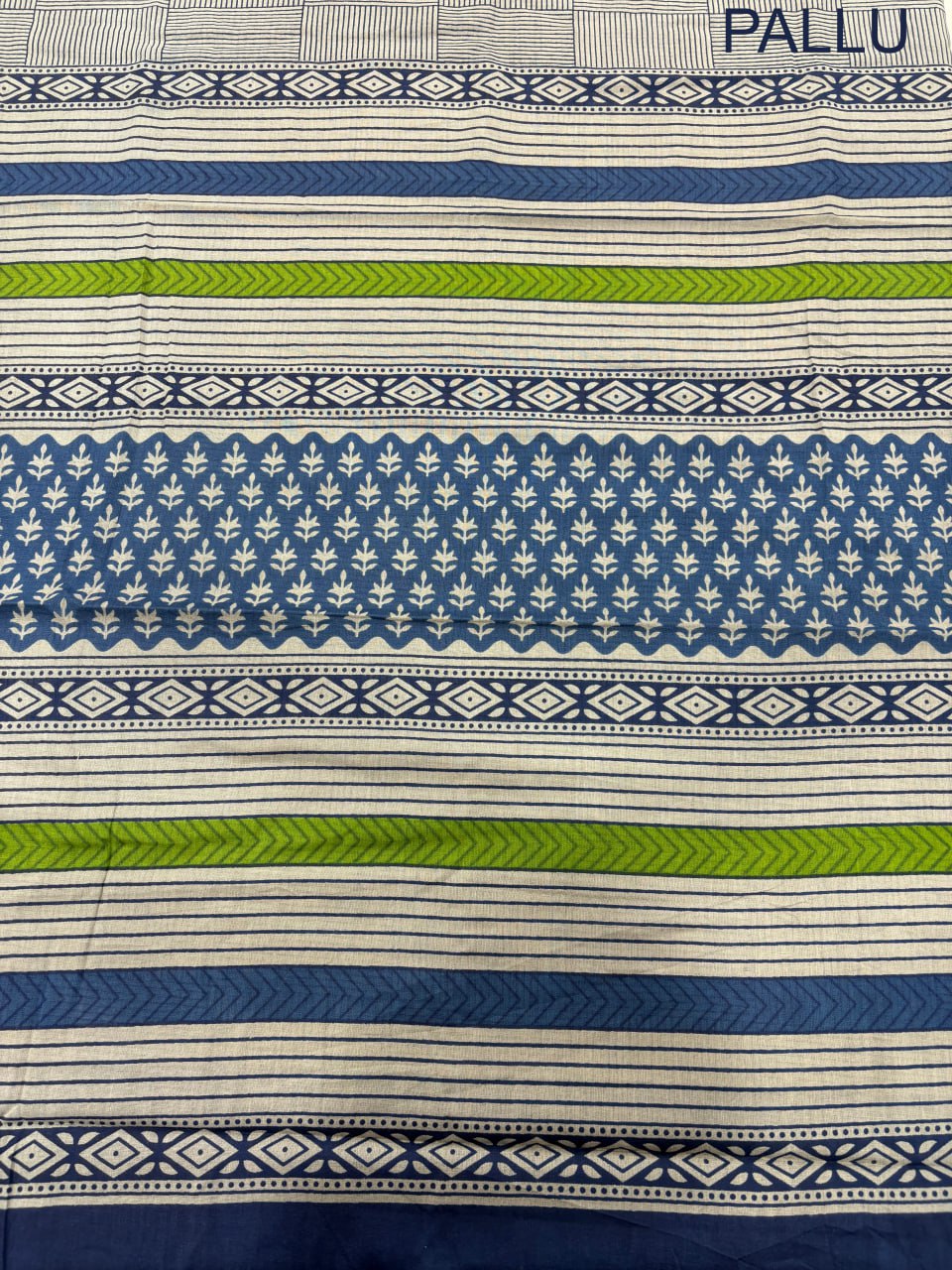 Printed  Mulmul Cotton Saree for Woman