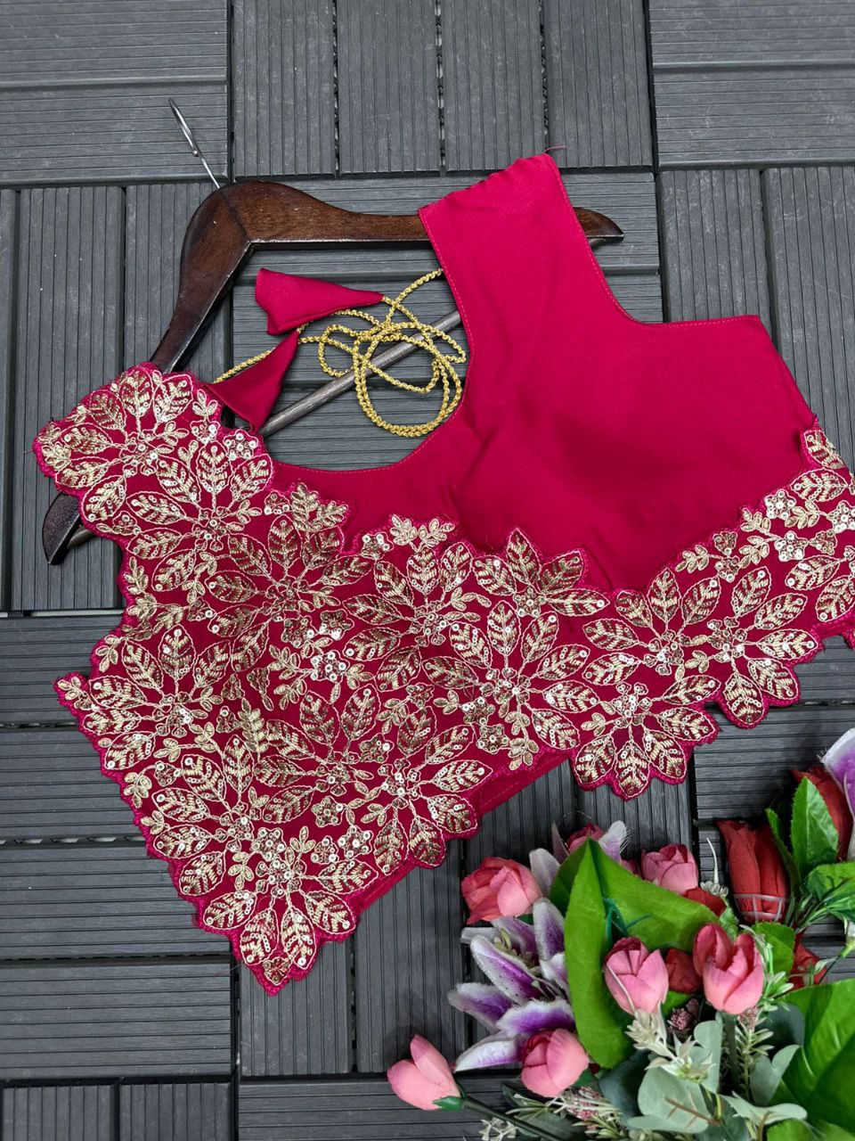 Stylish Embroidered Sequin work Ready-to-Wear Saree