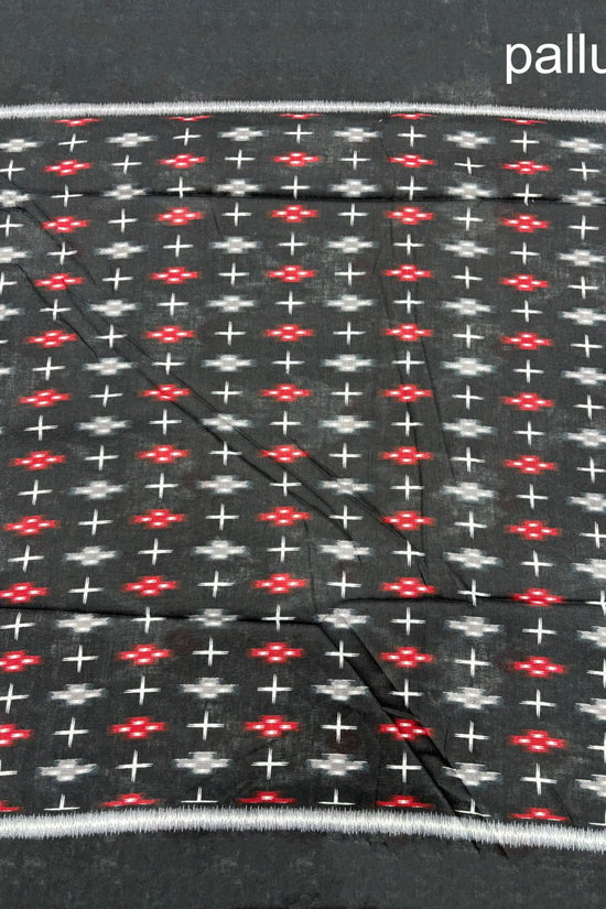 Mulmul Cotton Ikkat Print Saree