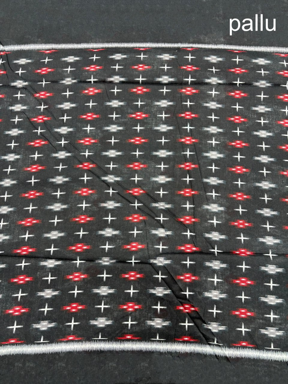 Mulmul Cotton Ikkat Print Saree