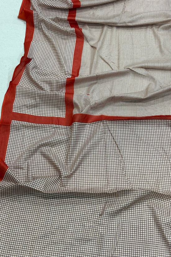 Mulmul Cotton Block Printed Saree
