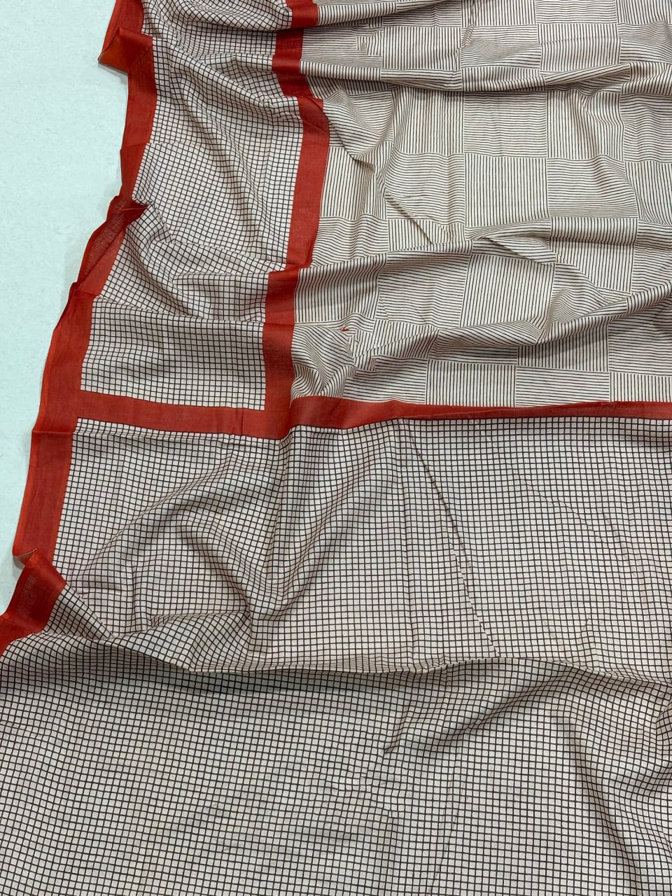 Mulmul Cotton Block Printed Saree