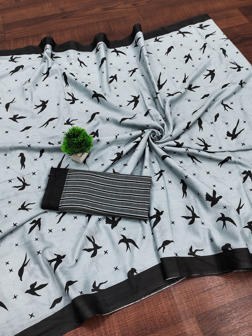 Mulmul Cotton Jaipur Block Print Saree