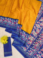 Hand Batik Printed Mulmul Cotton Saree for Woman