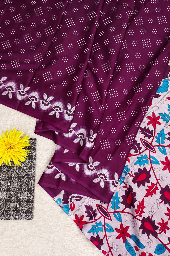 Mulmul Cotton Chunari Hand Block Print Saree
