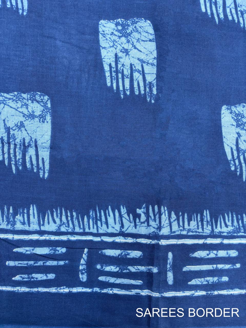 Mulmul Cotton Abstract Printed Saree