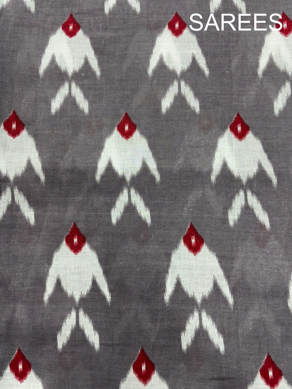 Mulmul Cotton Ikkat Print Saree