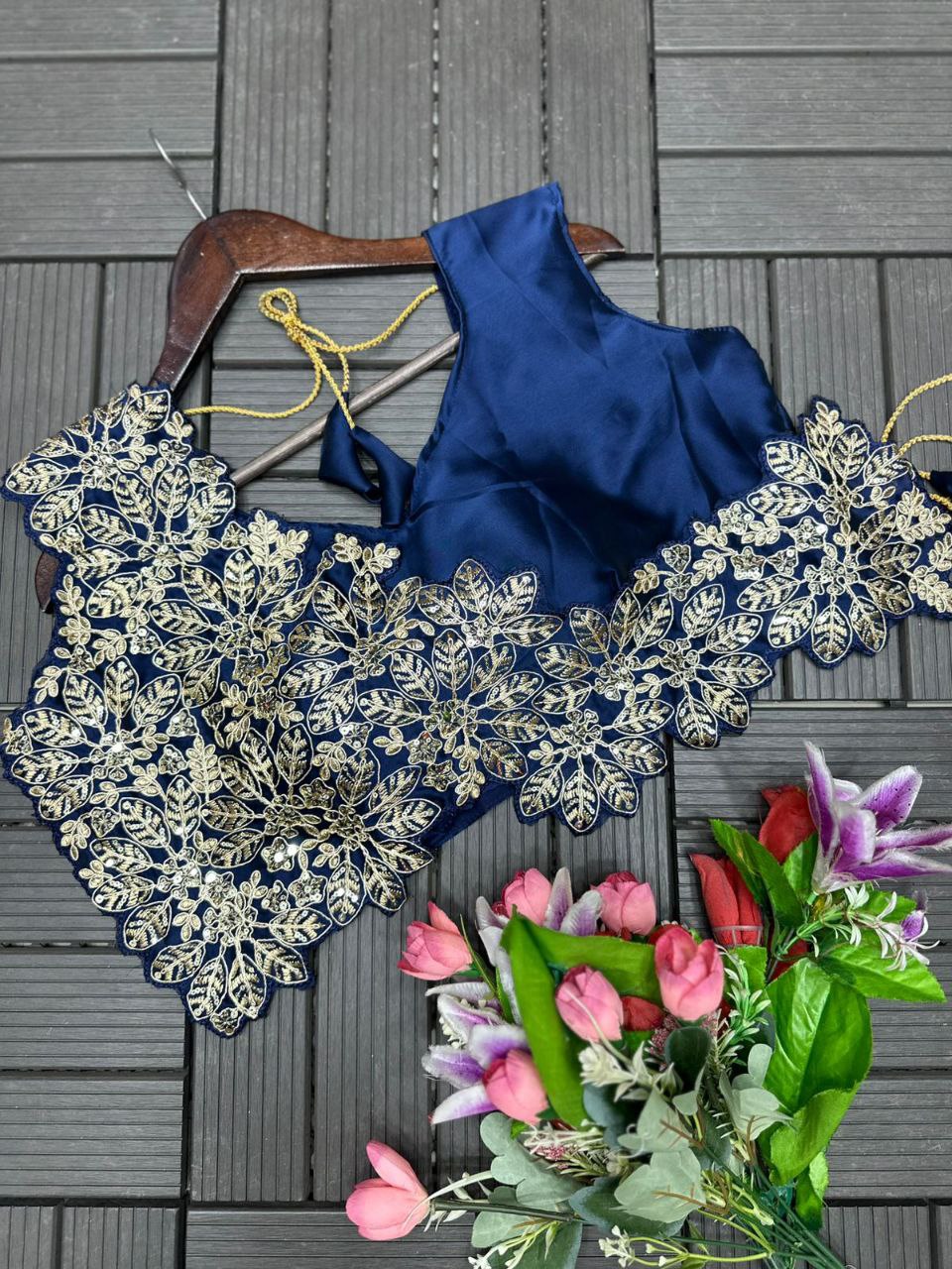 Stylish Embroidered Sequin work Ready-to-Wear Saree