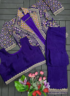 Designer Mehndi Green 3-Piece Palazzo Set with Heavy Embroidered Jacket