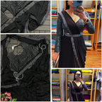 Embroidered Sequin Jacket with Ready-to-Wear Saree and Belt
