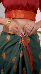 Ready To Wear Pure Banarasi Silk Saree with Jacquard & Woven Weaving Work