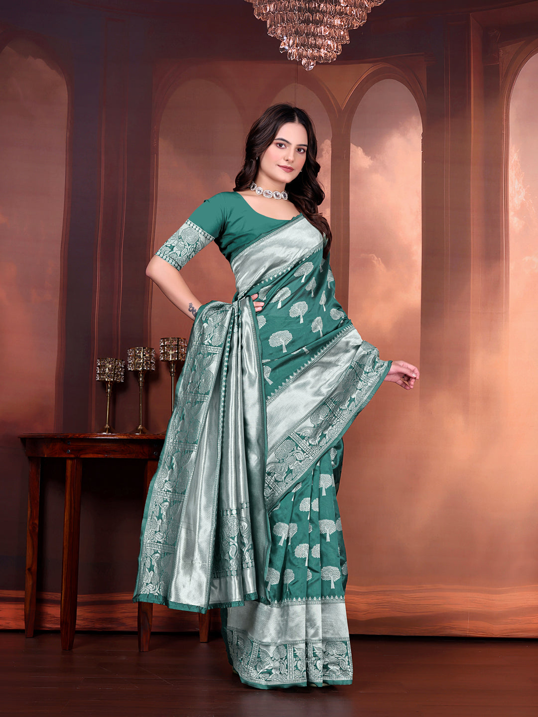 Ready to Wear Jacquard Pure Silk Saree