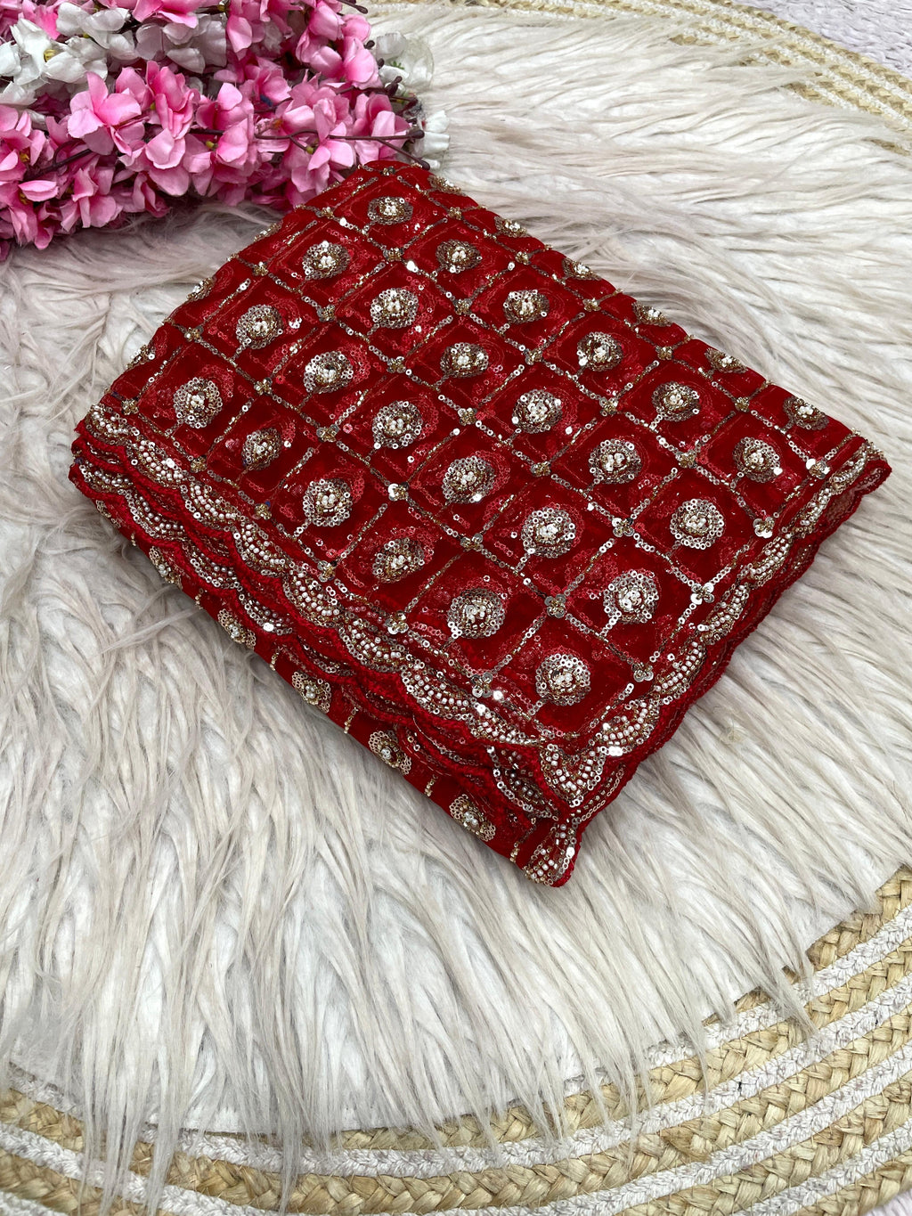 Betterfly Net With Brits Sequence Work Embroidered Saree