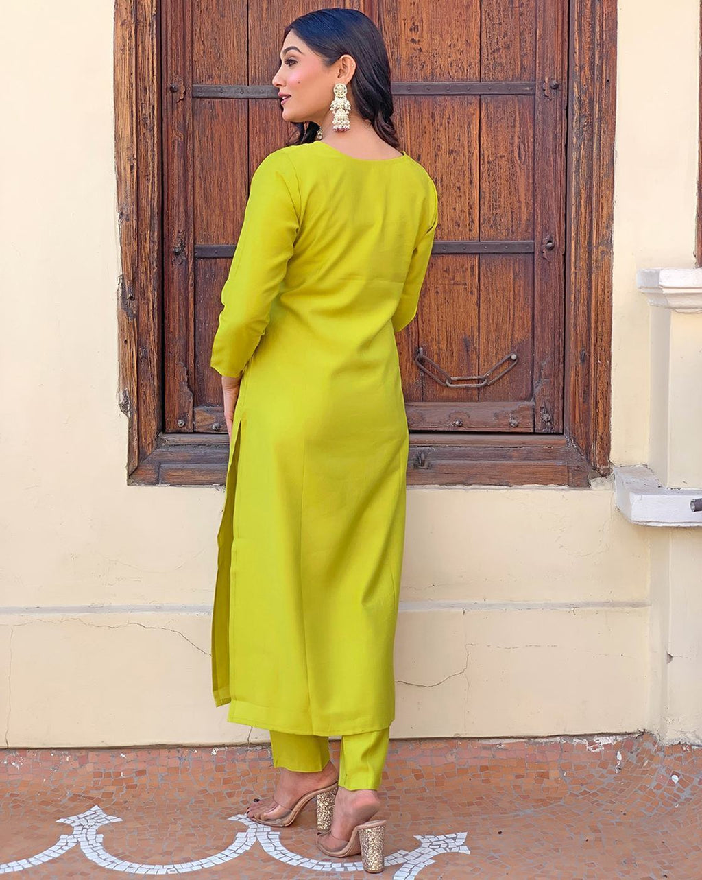 Roman Silk  Embroidered Kurta With Pant Dupatta Set