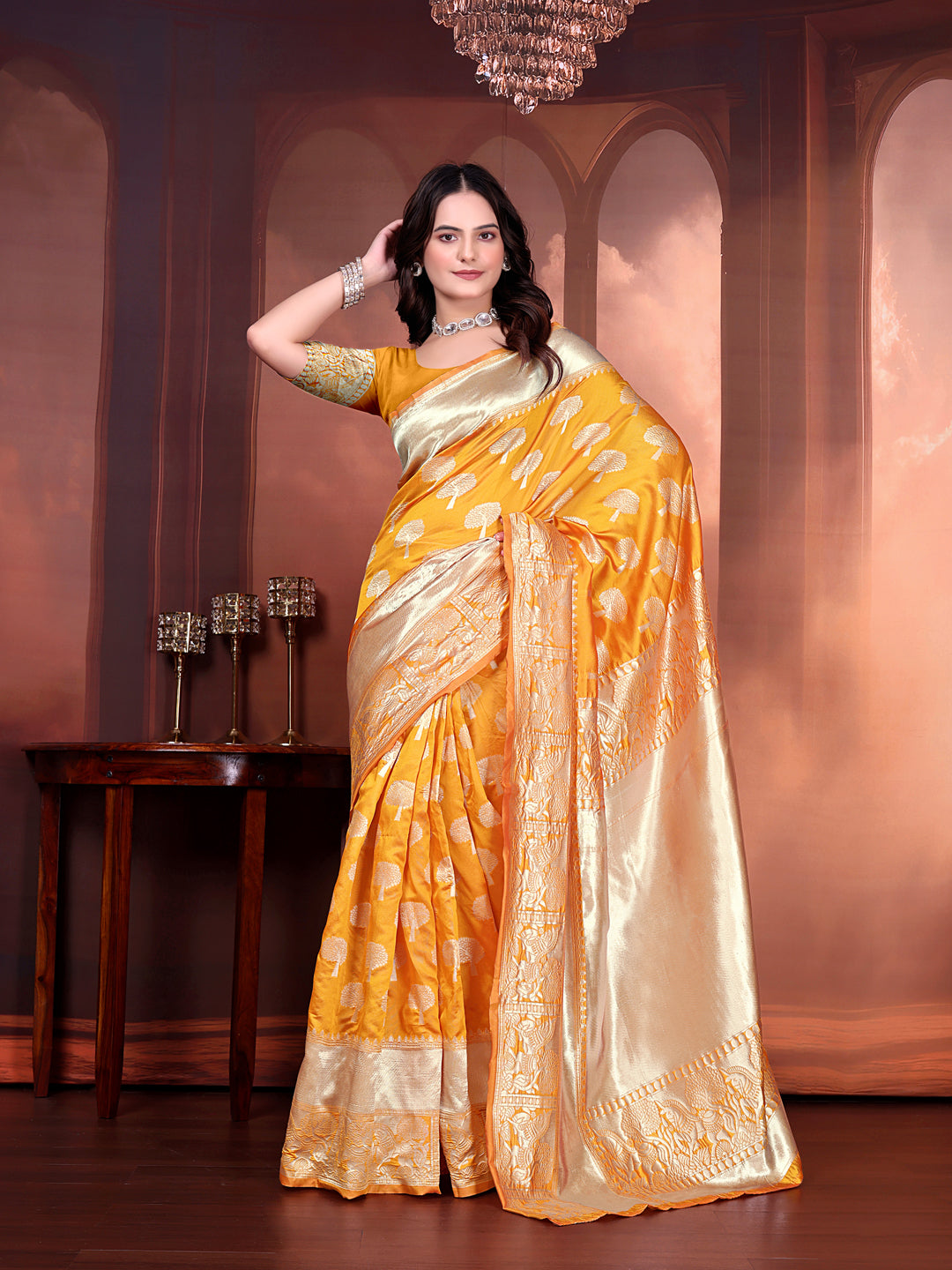 Ready to Wear Jacquard Pure Silk Saree