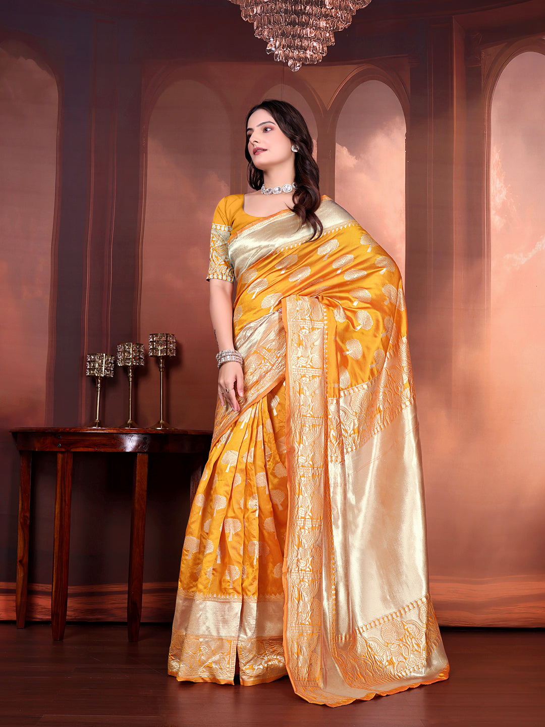 Ready to Wear Jacquard Pure Silk Saree