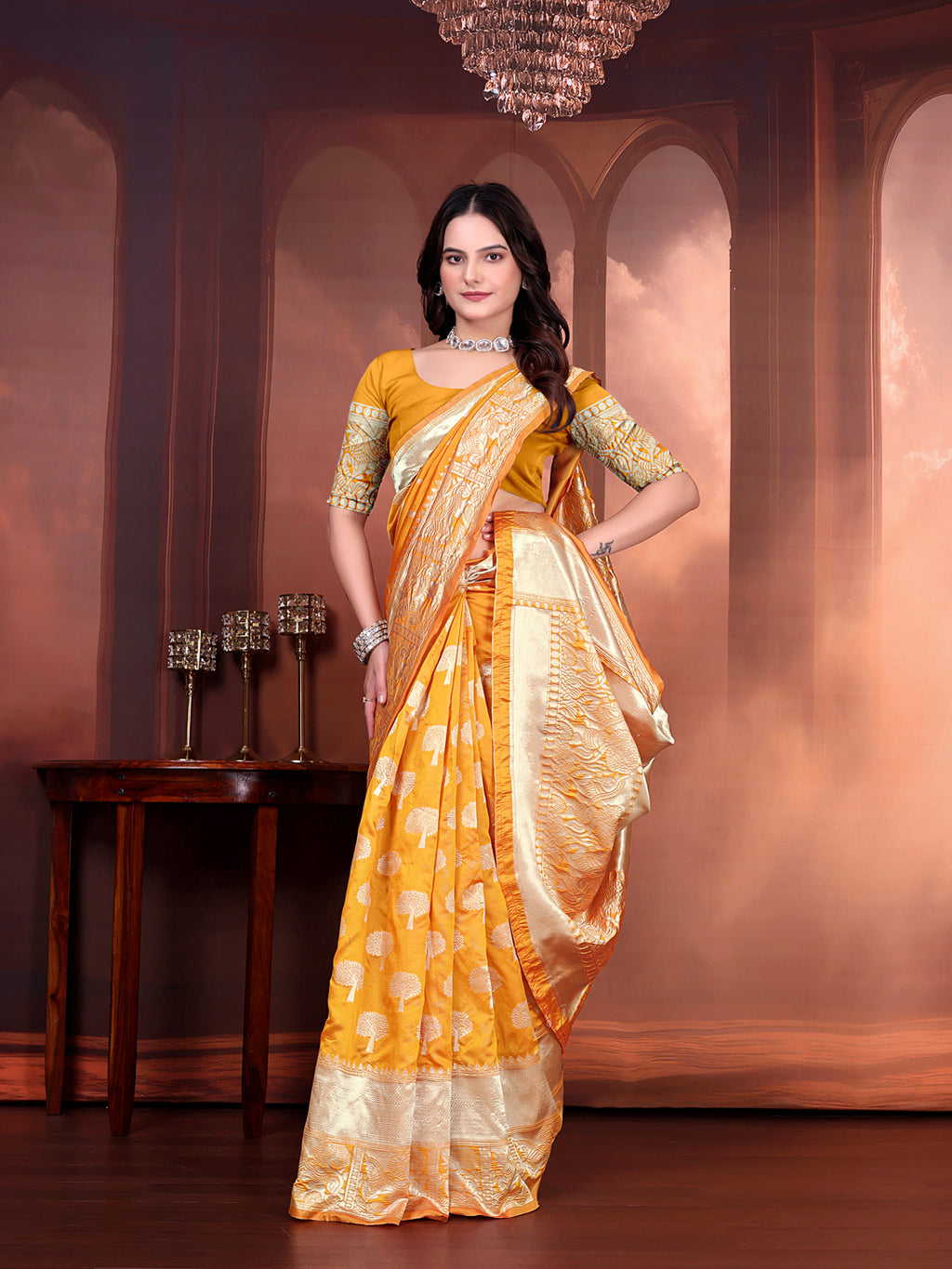 Ready to Wear Jacquard Pure Silk Saree