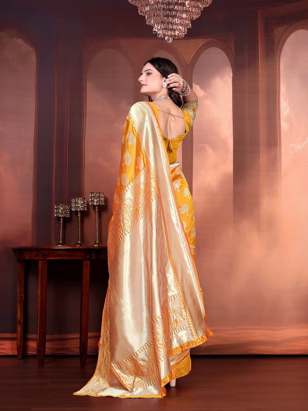 Ready to Wear Jacquard Pure Silk Saree